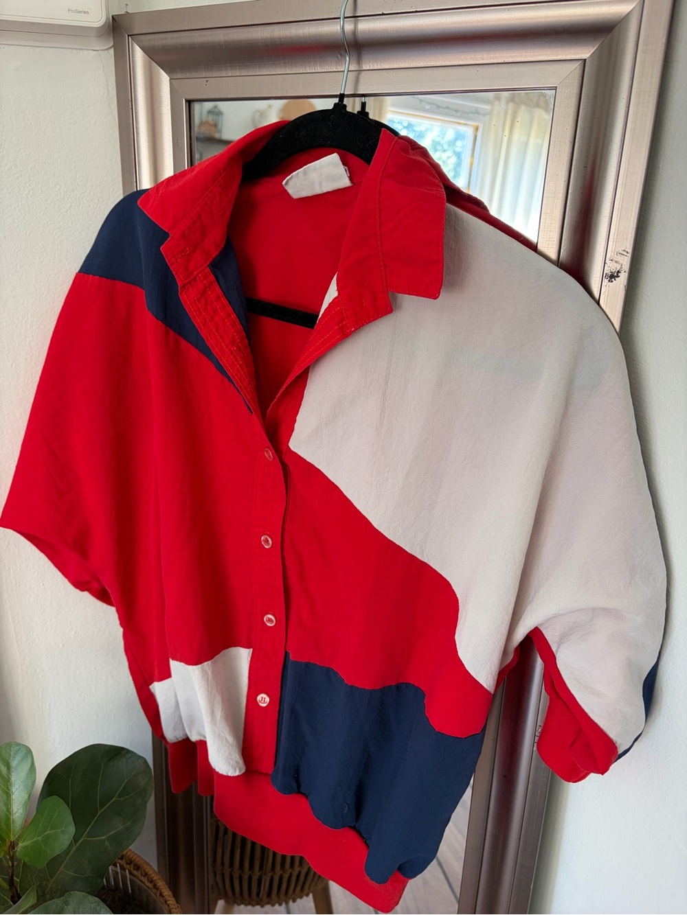 Vintage 80s 90s Cortiva Made in USA Colorblock Pullover Windbreaker